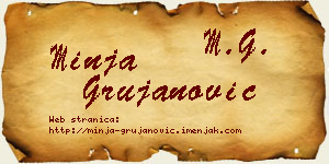 Minja Grujanović vizit kartica